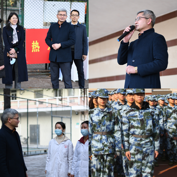 军训新“艺”３：校领导慰问永利皇宫赌场(中国)官方网站
军训学生
